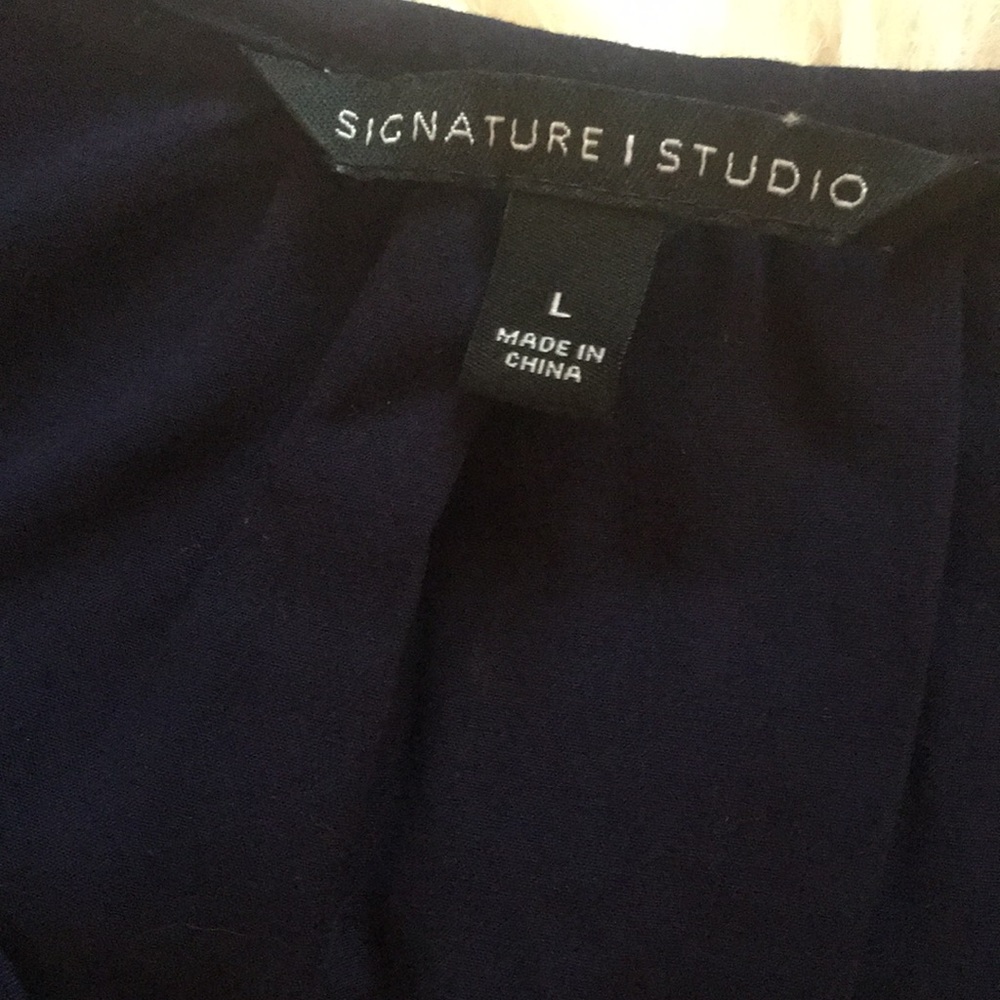 Signature Studio Navy Blue Sleeveless MIDI Dress - Picture 10 of 12
